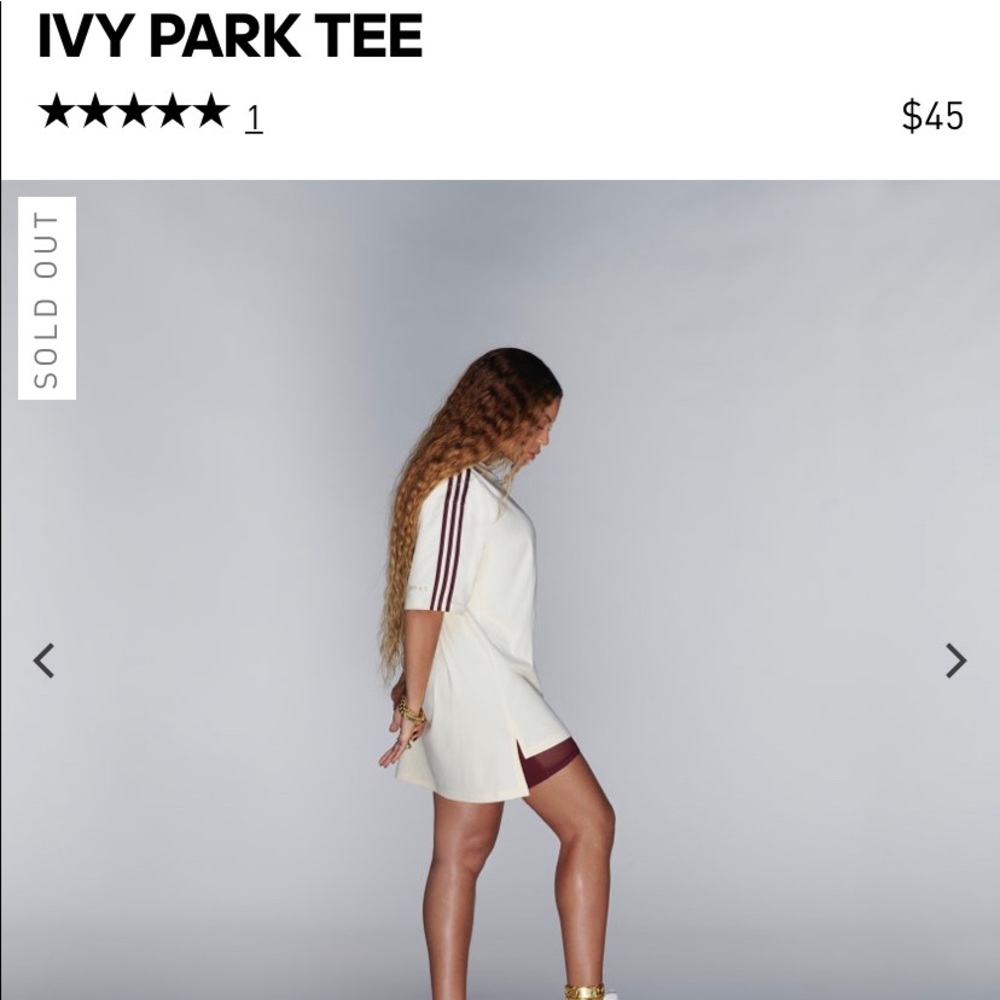 SOLD Ivy park adidas oversized tee size medium